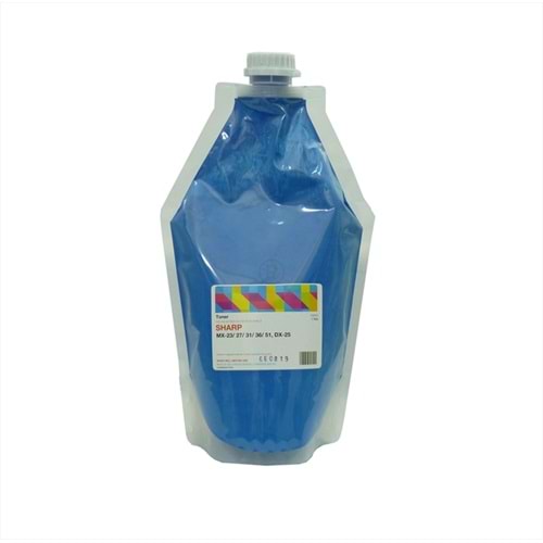 Sharp Mavi Dolum Toneri, Universal, MX-23, MX-27, MX-31, MX-36, MX-51, DX-25, 1KG, Poşet (Made in USA)