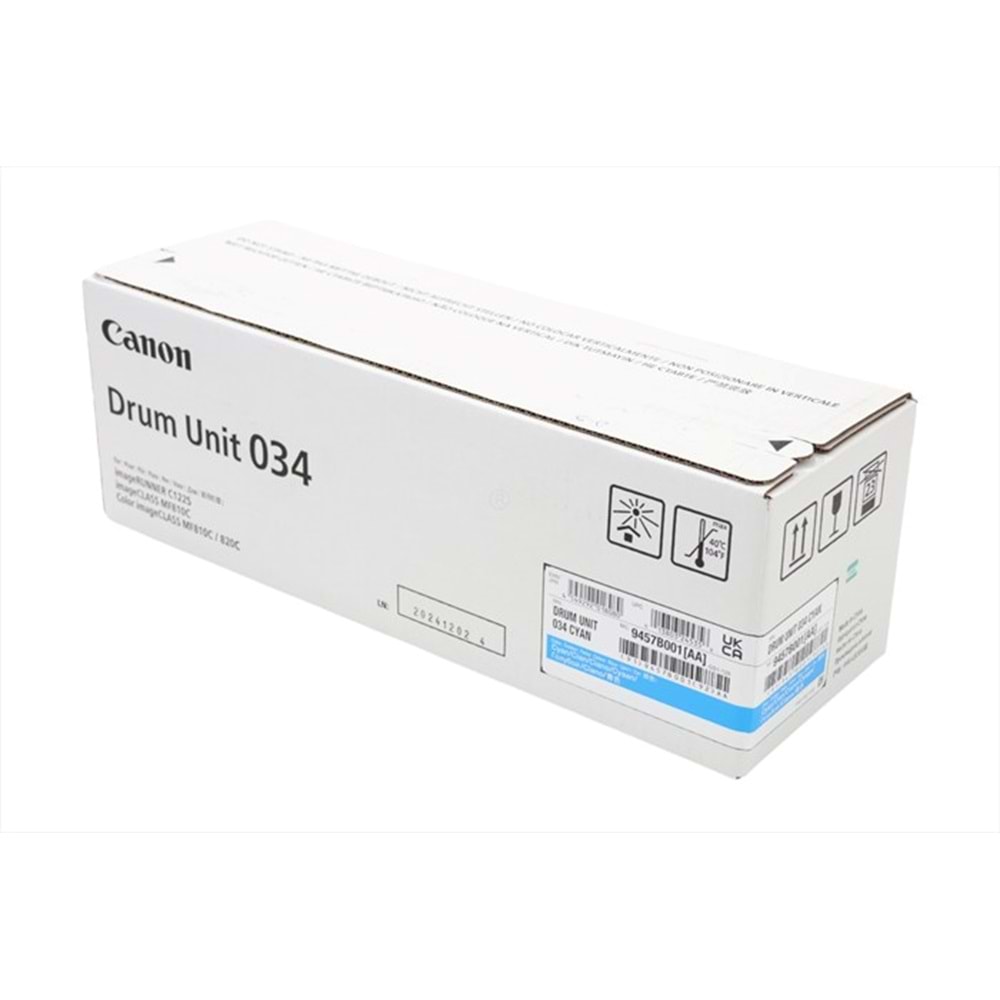 Canon 034 Cyan Drum Unit, IR C 1225, IR C 1225 IF, (9457B001AA) Orjinal
