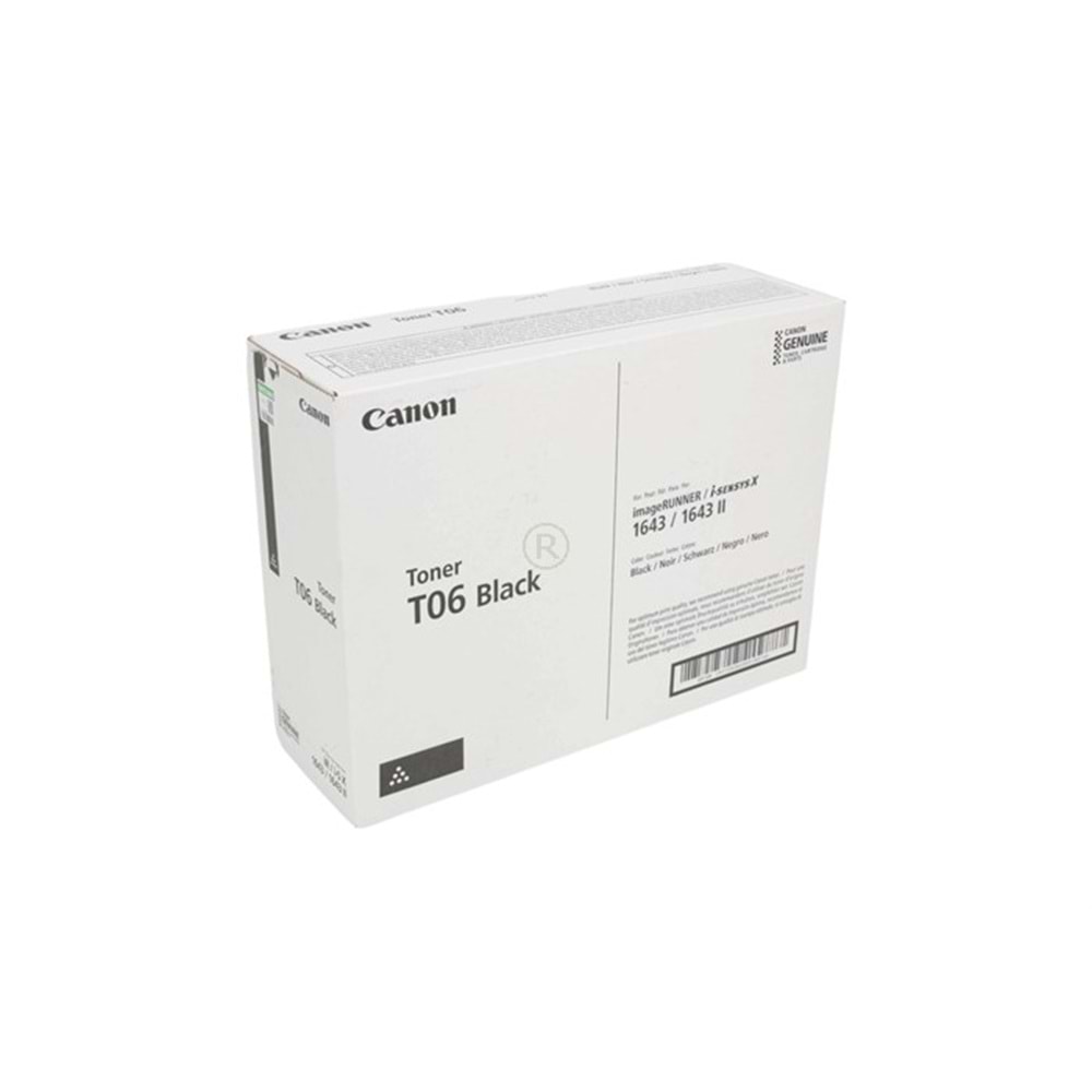 Canon T06 Siyah Toner , IR 1643 I , IR 1643 IF , i-SENSYS X1643P , Orijinal