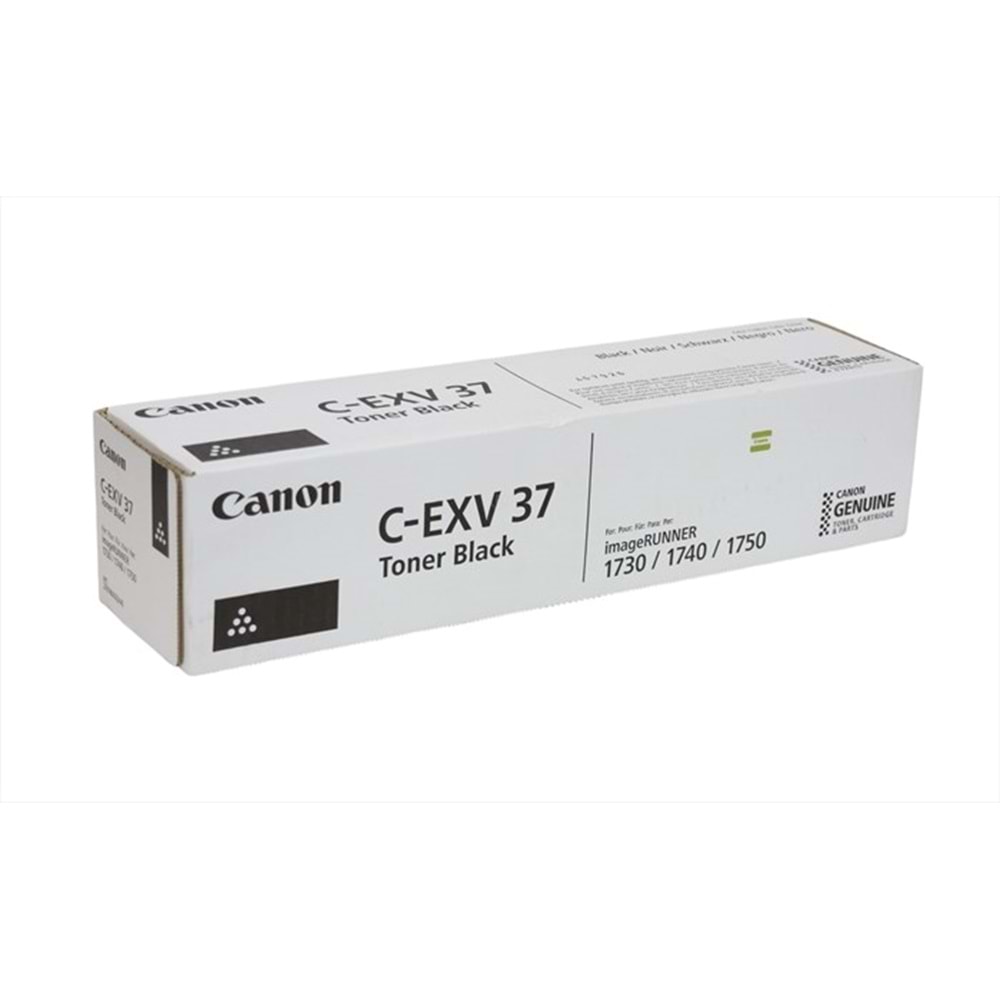Canon C-EXV 37 Siyah Orjinal Toner, IR 1730, 1740, 1750, 2787B002AA, Orjinal