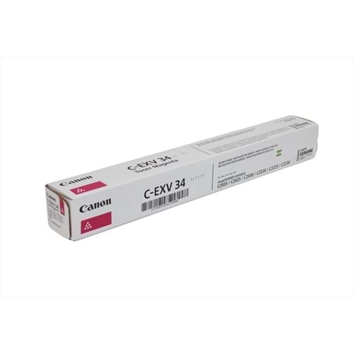 Canon C-EXV 34 Kırmızı Toner, C 2020, 2030, 3784B002AA, Orjinal