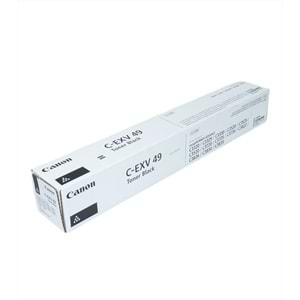 Canon C-EXV 49 Siyah Toner, IR C3320, C3325, C3530, DX C3720, C3725, C3835, 8524B002AA, Orjinal