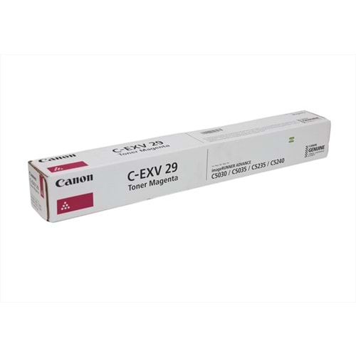 Canon C-EXV 29 Kırmızı Toner, IR ADVANCE C 5030, C 5035, C 5235, C 5240, 2798B002AB, Orjinal