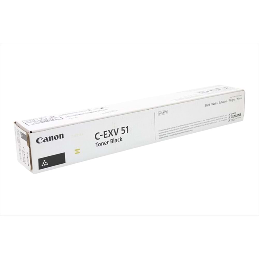 Canon C-EXV 51 Siyah Toner, IR C 5535, 5540, 5550, (0481C002), Orjinal