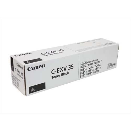 Canon C-EXV 35 Siyah Toner, IR ADVANCE 8085, 8095, IR ADVANCE DX 8705, DX 8995, 3764B002AA, Orjinal