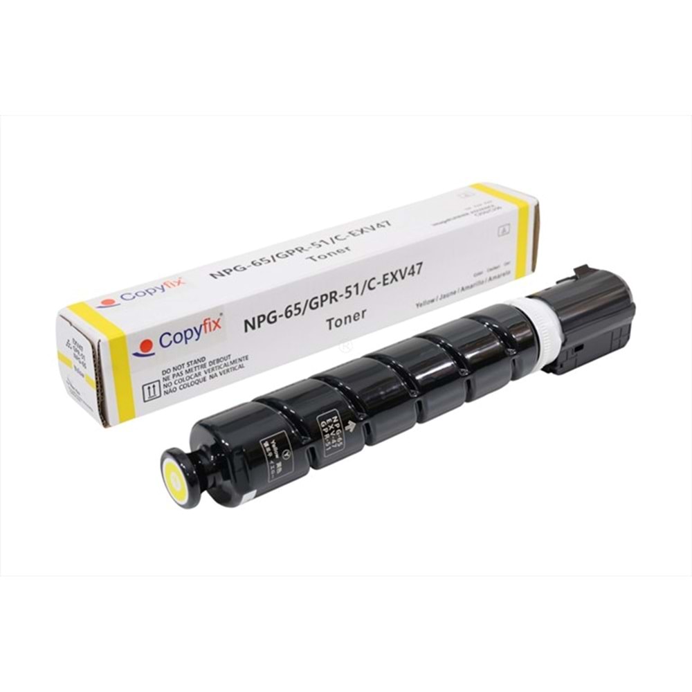 Canon C-EXV 47 Sarı Copyfix Toner, IR ADVANCE C 250, C 255, C 350, C 351, C 355, YCF