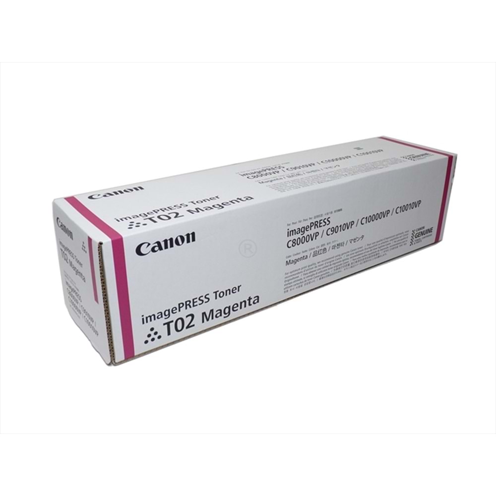 Canon T02 Toner , Kırmızı , IMAGEPRESS C 8000VP , C 9010VP , C 10000VP , C 10010 , 8531B001AA , Orjinal