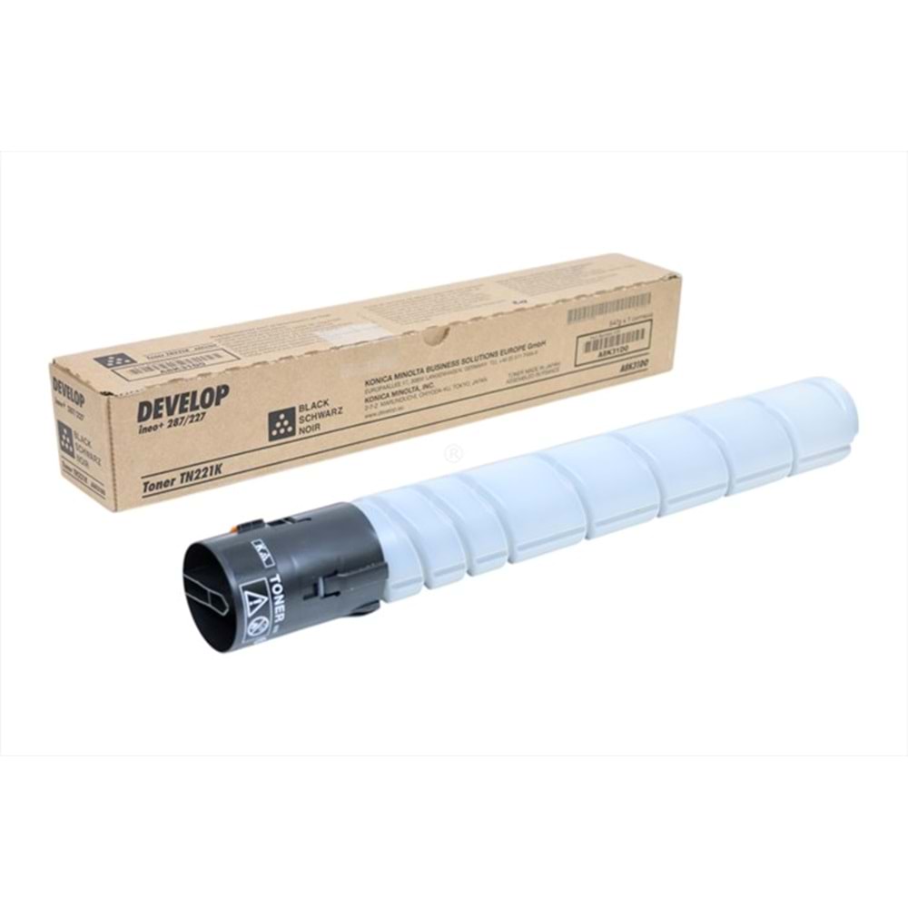 Develop TN-221K Siyah Toner, INEO + 227, INEO + 287, Orjinal
