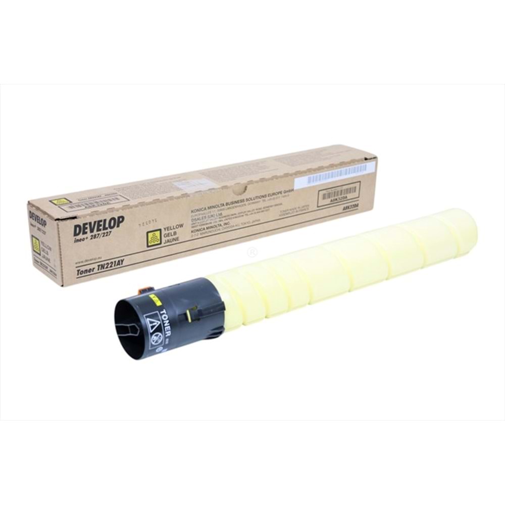 Develop TN-221Y Sarı Toner, INEO + 227, INEO + 287, Orjinal