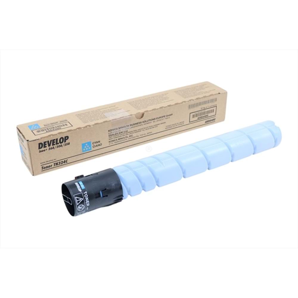Develop TN-324C Mavi Toner, INEO + 258, INEO + 308, INEO + 368, A8DA4D0, Orjinal