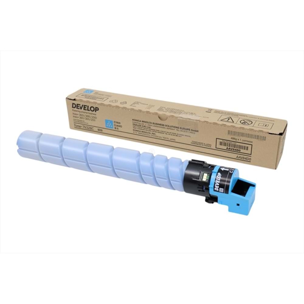 Develop TN-328C Mavi Toner , INEO + 250 I , INEO + 300 I , INEO + 360 I , AAV84D0 , Orjinal