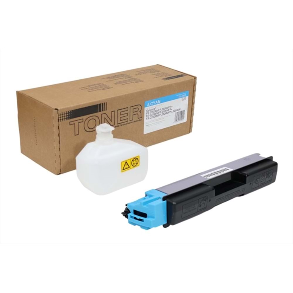 Kyocera Mita TK-590 Mavi Muadil Toner, ECOSYS M 6026, M 6526, FS C 2026, C 2126, C 2526, C 5250, 100 gr.(Made in USA)