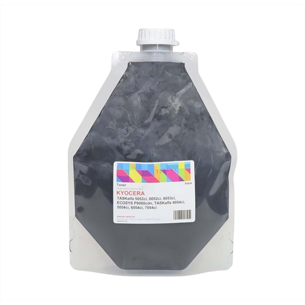 Kyocera Mita Siyah (Black) Dolum Toneri, TK-8335, TK-8345, TK-8365, TK-8375, TK-8515, TK-8525, TK-8545, TK-8555, (500GM FOIL BAG), (Made in USA)