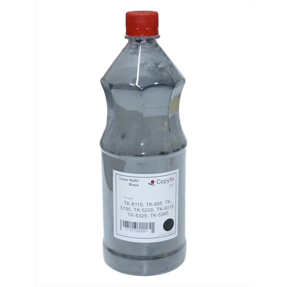 Kyocera Mita Siyah Refill Muadil Toner, TK-8115, TK-895, TK-5195, TK-5205, TK-8315, TK-8325, TK-5345, 500Gr, ICF