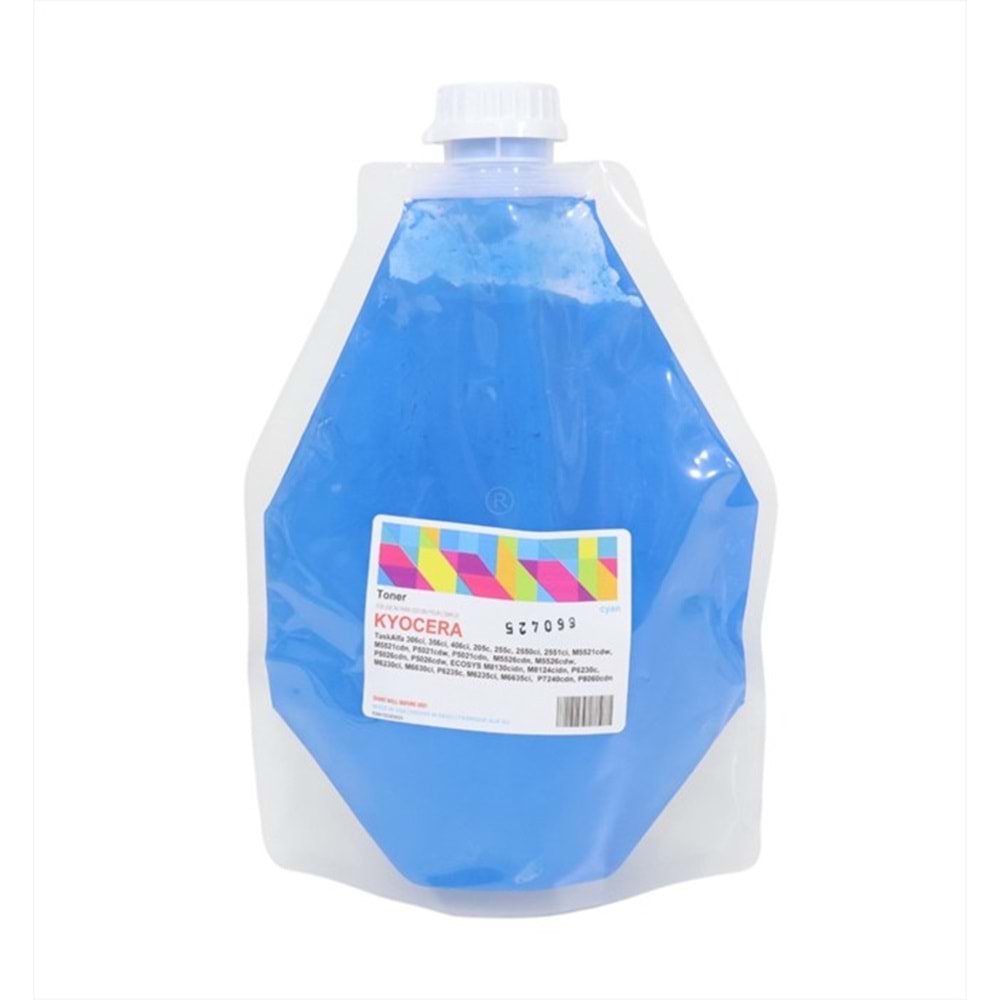 Kyocera Mita TK895, 590, 5230, 5240, Mavi Muadil Toner, (500GM FOIL BAG), (Made in USA)