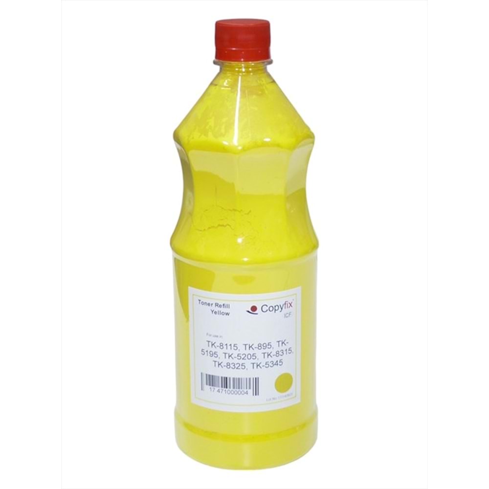 Kyocera Mita Sarı Refill Muadil Toner, TK-8115, TK-895, TK-5195, TK-5205, TK-8315, TK-8325, TK-5345, 500G, ICF