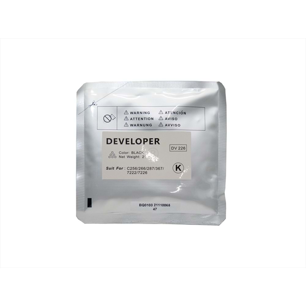 KN, DV-214 Siyah Muadil Developer, C227, C287, DV214M, 221M, 226M, 311M, 313M, 512M, 619M, 210g, YCF