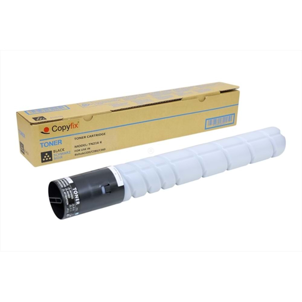 KN, TN-216BK Siyah Copyfix Toner, BIZHUB C 220, BIZHUB C 280, YCF