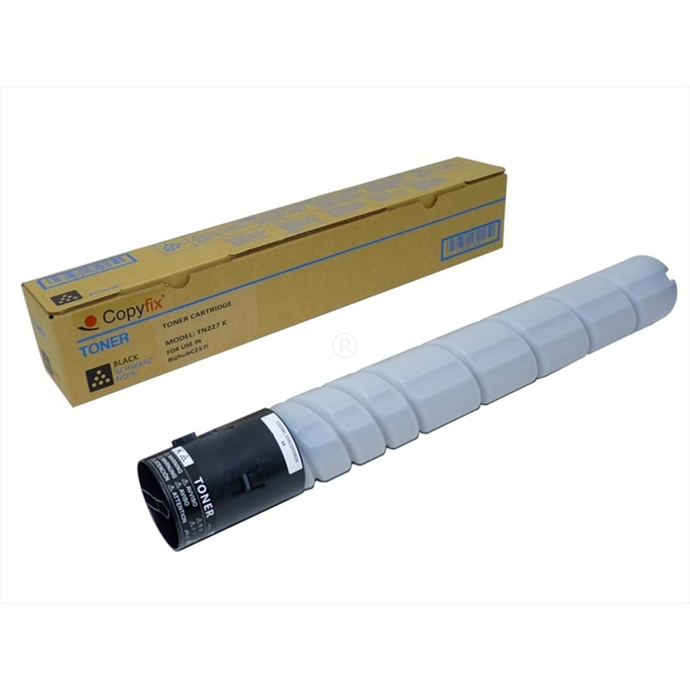 KN, TN-227K Siyah Copyfix Toner, BIZHUB C 257 I, YCF