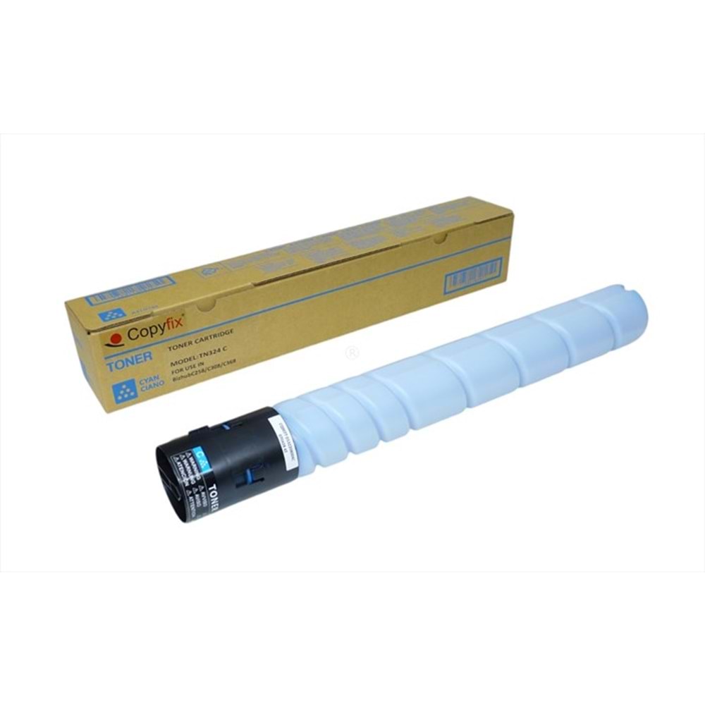 KN, TN-324C Mavi Copyfix Toner, Bizhub C258, C368, A8DA450, YCF