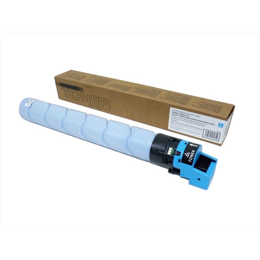 KN, TN-328C Mavi Muadil Toner, BIZHUB C 250 I, BIZHUB C 300 I, BIZHUB C 360 I, (513GM). (Made in USA)