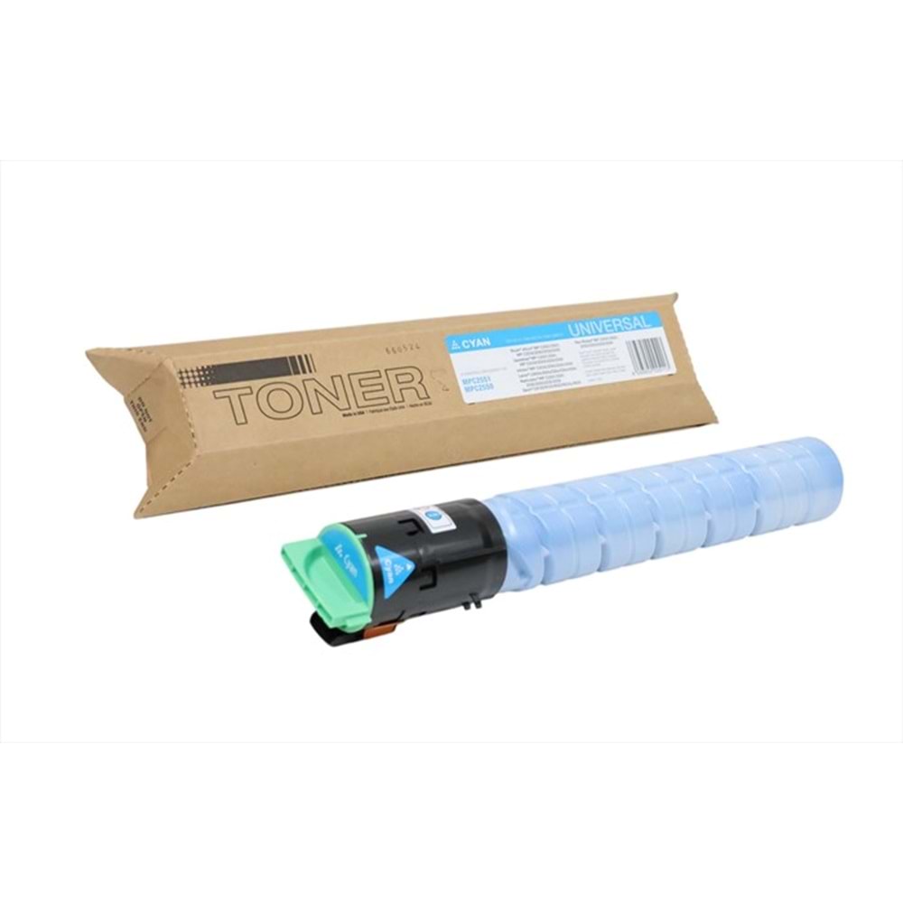 Ricoh MP C 2551 Mavi Muadil Toner, AFICIO MP C 2030, MP C 2050, MP C 2051, MP C 2530, MP C 2550, MP C 2551, 841505, 210 GR.(Made in USA)