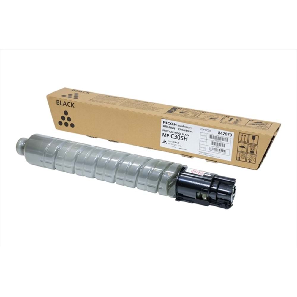 Ricoh MP C305H Yüksek Kapasiteli Siyah Toner, AFICIO MP C 305 SP, MP C 305 SPF, 842079 Orjinal