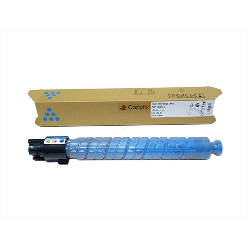 Ricoh MP C305 Mavi Copyfix Toner, AFICIO MP C 305 SP, MP C 305 SPF, 841595, YCF