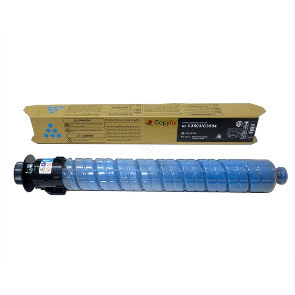 Ricoh TYPE MP C3503 Mavi Copyfix Toner, MP C 3003, MP C 3004, MP C 3503, MP C 3504, YCF
