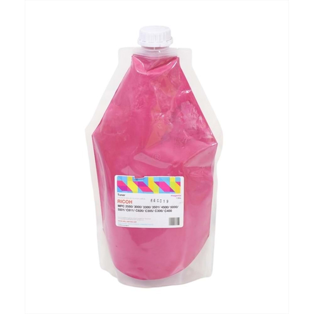 Ricoh MP C2550 Kırmızı Dolum Muadil Toner, AFICIO MP C 305, C 2030, C 2530, C 2550, C 4500, C 5501, 1KG.(Made in USA)