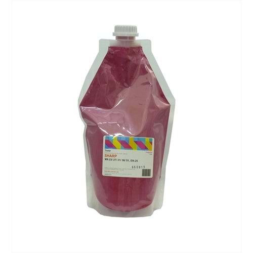 Sharp Kırmızı Dolum Toneri, Universal, MX-23, MX-27, MX-31, MX-36, MX-51, DX-25, 1KG, Poşet (Made in USA)